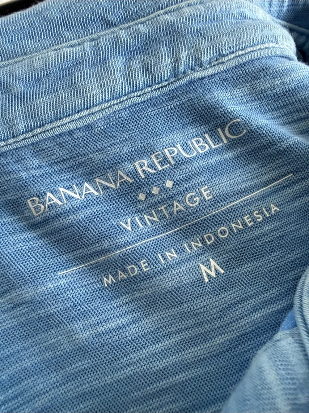 Banana Republic Blue Slub Polo Shirt